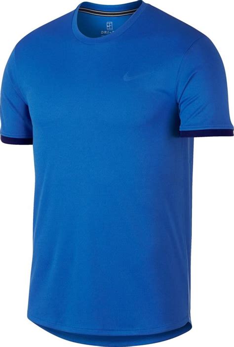 nike court dry hemdje blauw maat s|Nike Court .